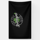 Lass The Shenanigans Begin Funny Clovers St Patric Banner (Vertikal)