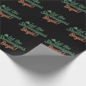 Lass The Shenanigans Begin Funny Irish St Patricks Geschenkpapier (Ecke)