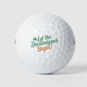 Lass The Shenanigans Begin Funny Irish St Patricks Golfball (Vorderseite)