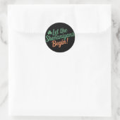 Lass The Shenanigans Begin Funny Irish St Patricks Runder Aufkleber (Tasche)