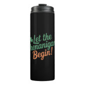 Lass The Shenanigans Begin Funny Irish St Patricks Thermosbecher (Vorderseite)