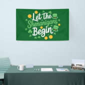 Lass The Shenanigans Begin Funny St Patrick's Day Banner (Messeveranstaltung)