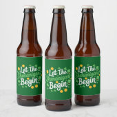 Lass The Shenanigans Begin Funny St Patrick's Day Bierflaschenetikett (Flaschen)