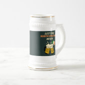 Lass The Shenanigans Begin Funny St. Patrick's Day Bierglas (VorderseiteRechts)