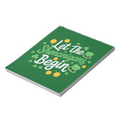 Lass The Shenanigans Begin Funny St Patrick's Day Notizblock (Rotiert)