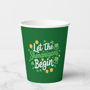 Lass The Shenanigans Begin Funny St Patrick's Day Pappbecher