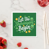 Lass The Shenanigans Begin Funny St Patrick's Day Serviette (Beispiel)
