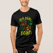 Lass The Shenanigans Begin Funny St Patrick's Day Tri-Blend Shirt (Vorderseite)