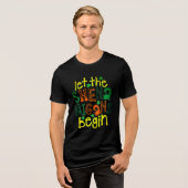 Lass The Shenanigans Begin Funny St Patrick's Day Tri-Blend Shirt (Vorderseite voll)