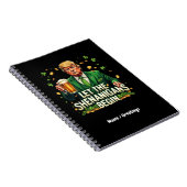 Lass The Shenanigans Begin Funny Trump St Patricks Notizblock (Rechte Seite)
