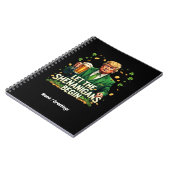 Lass The Shenanigans Begin Funny Trump St Patricks Notizblock (Linke Seite)