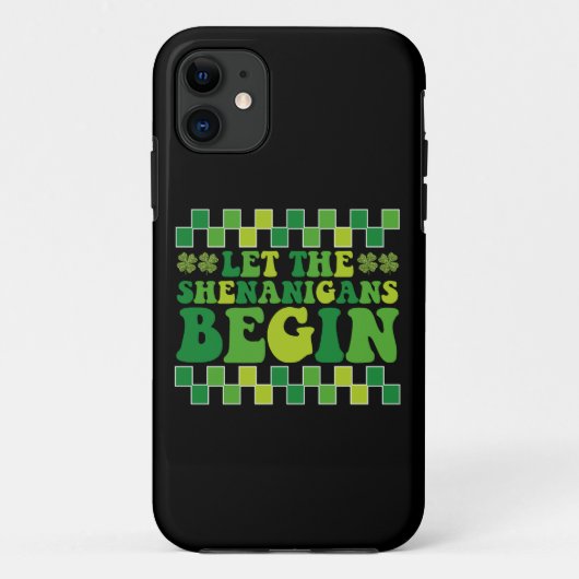 Lass The Shenanigans Begin Irish Groovy Retro Case-Mate iPhone Hülle (Rückseite)