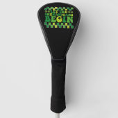 Lass The Shenanigans Begin Irish Groovy Retro Golf Headcover (Vorderseite)