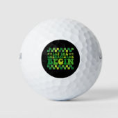 Lass The Shenanigans Begin Irish Groovy Retro Golfball (Vorderseite)