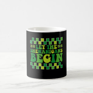 Lass The Shenanigans Begin Irish Groovy Retro Kaffeetasse