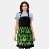Lass The Shenanigans Begin Irish Groovy Retro Schürze (Getragen)