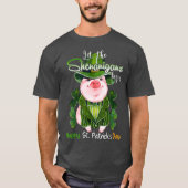 Lass The Shenanigans Begin Kleeblatt Funny Pig St. T-Shirt (Vorderseite)