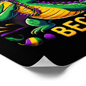 Lass The Shenanigans Begin Mardi Gras Dinosaur T-r Poster (Ecke)