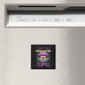 Lass The Shenanigans Begin Mardi Gras Lips 2025 Magnet (In Situ (Geschirrspüler))