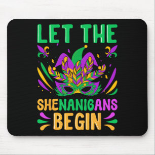 Lass The Shenanigans Begin Mardi Gras Maske New Or Mousepad