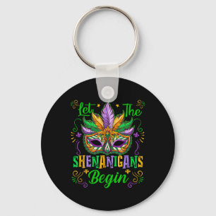 Lass The Shenanigans Begin Mardi Gras Maske New Or Schlüsselanhänger