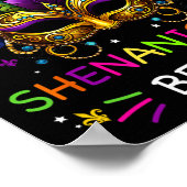 Lass The Shenanigans Begin Mardi Gras Party Maske  Poster (Ecke)