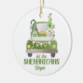Lass The Shenanigans Begin St Patrick's Day Green Keramik Ornament (Links)