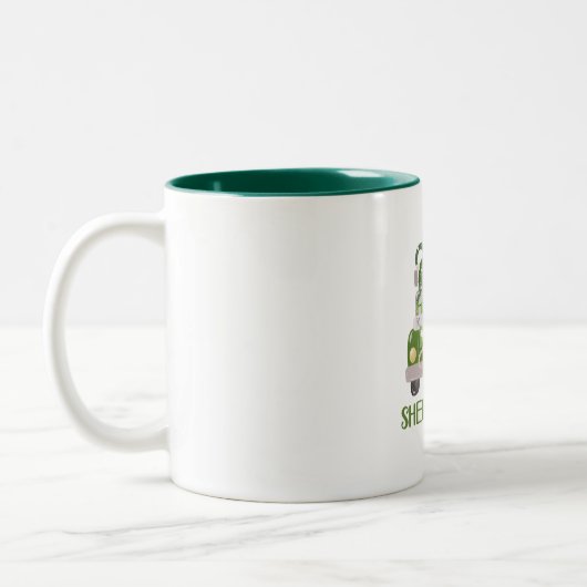Lass The Shenanigans Begin St Patrick's Day Green Zweifarbige Tasse (Links)