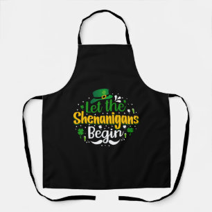 Lass The Shenanigans Begin St Patricks Day Kleebla Schürze