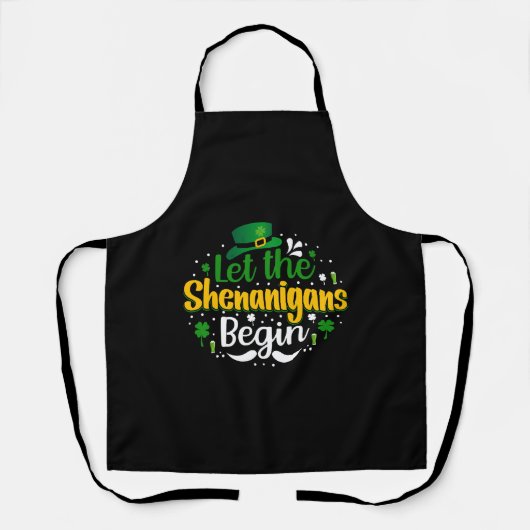 Lass The Shenanigans Begin St Patricks Day Kleebla Schürze (Vorderseite)