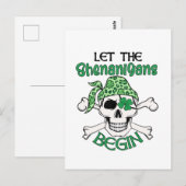 Lass The Shenanigans Begin St. Patrick's Day Postkarte (Vorne/Hinten)