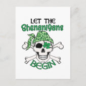 Lass The Shenanigans Begin St. Patrick's Day Postkarte (Vorderseite)