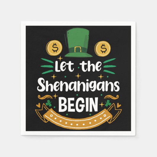 Lass The Shenanigans Begin St Patrick's Day Serviette (Vorderseite)