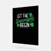 Lass The Shenanigans Funny Kleeblatts St Patri Acrylschild (Winkel)