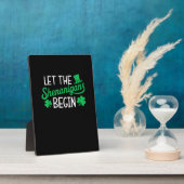Lass The Shenanigans Funny Kleeblatts St Patri Fotoplatte (Seite)