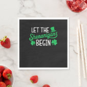 Lass The Shenanigans Funny Kleeblatts St Patri Serviette (Beispiel)