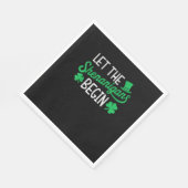 Lass The Shenanigans Funny Kleeblatts St Patri Serviette (Ecke)
