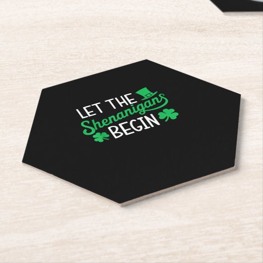 Lass The Shenanigans Funny Kleeblatts St Patri Untersetzer (angewinkelt)