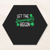 Lass The Shenanigans Funny Kleeblatts St Patri Untersetzer (Vorderseite)