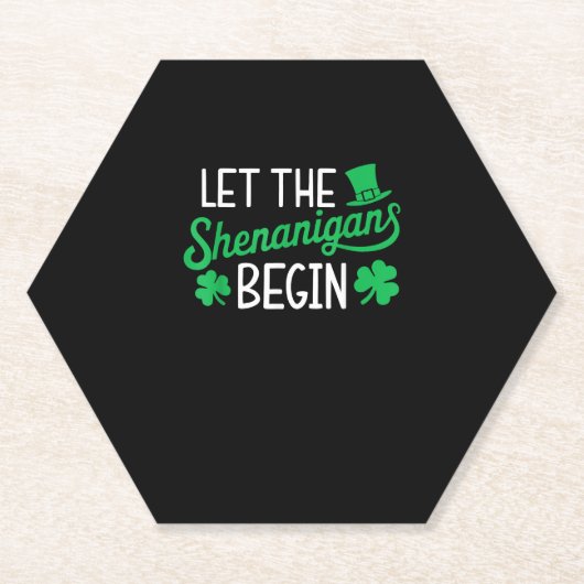 Lass The Shenanigans Funny Kleeblatts St Patri Untersetzer (Vorderseite)