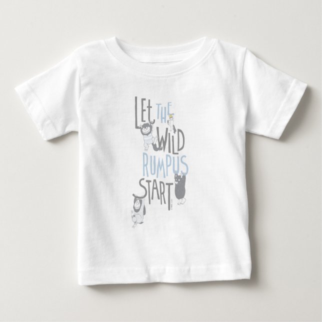 Lass the Wild Rumpus Start - Blau Baby T-shirt (Vorderseite)