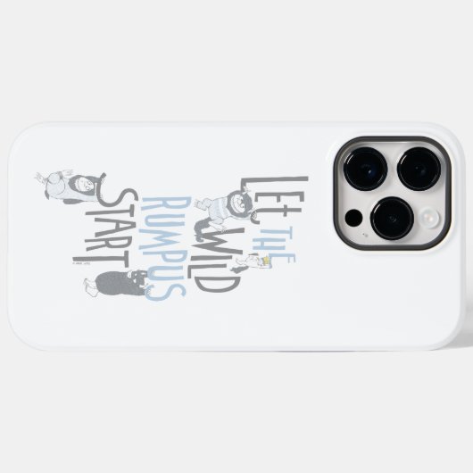 Lass the Wild Rumpus Start - Blau Case-Mate iPhone Hülle (Rückseite (Horizontal))