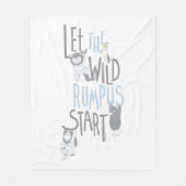 Lass the Wild Rumpus Start - Blau Fleecedecke (Vorderseite)