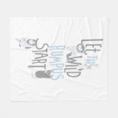 Lass the Wild Rumpus Start - Blau Fleecedecke (Vorderseite (Horizontal))