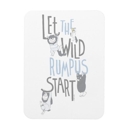 Lass the Wild Rumpus Start - Blau Magnet (Vertikal)