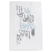 Lass the Wild Rumpus Start - Blau Mittlere Geschenktüte (Vorderseite)
