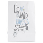 Lass the Wild Rumpus Start - Blau Mittlere Geschenktüte (Rückseite)