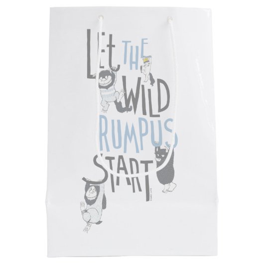 Lass the Wild Rumpus Start - Blau Mittlere Geschenktüte (Rückseite)