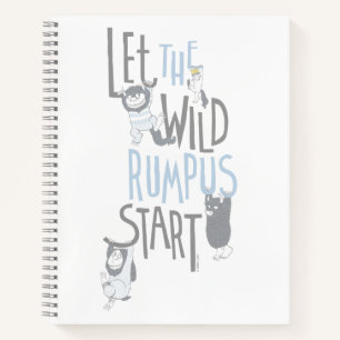 Lass the Wild Rumpus Start - Blau Notizblock
