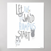 Lass the Wild Rumpus Start - Blau Poster (Vorne)